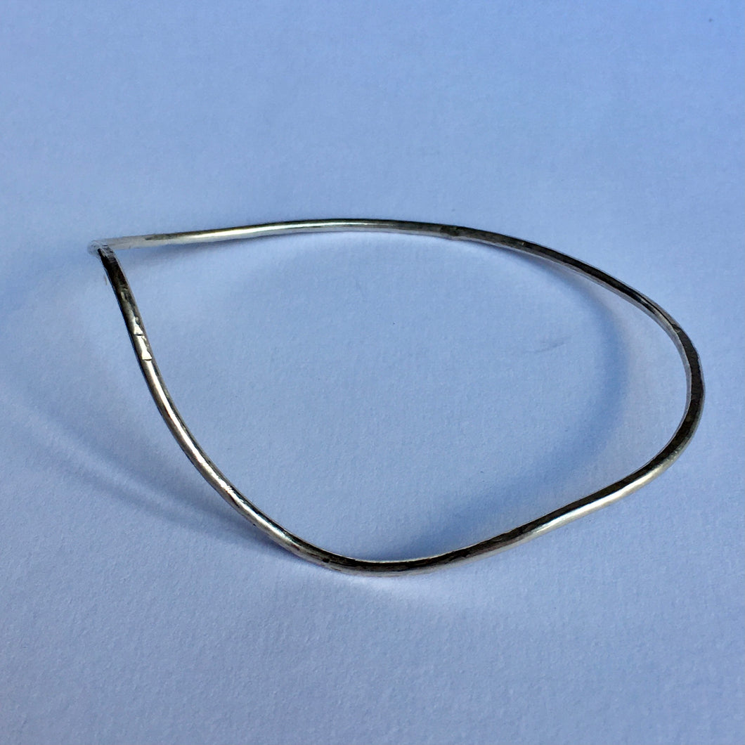 ‘Wave’ Sterling Silver Bangle